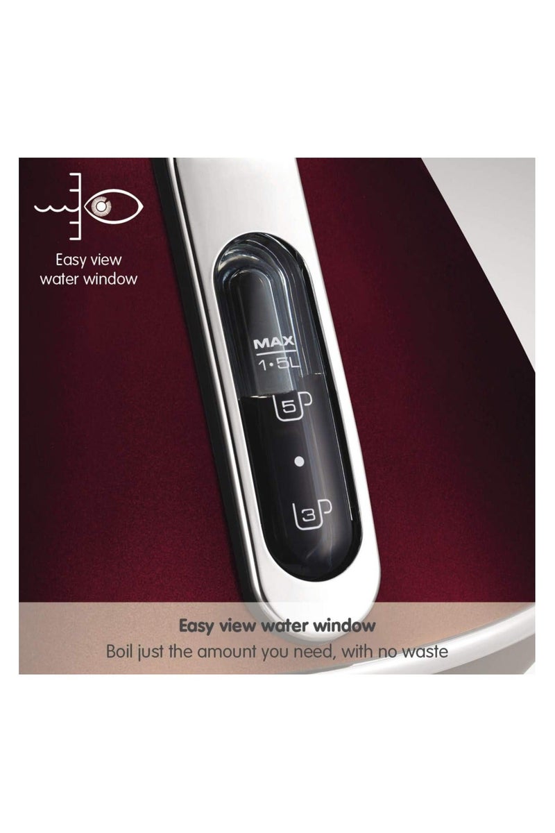 مورفي ريتشاردز غلاية كهربائية إيفوك بايراميد – سعة 1.5 لتر، 3 كيلوواط – باللون الأحمر - Image 3